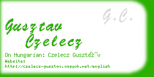 gusztav czelecz business card